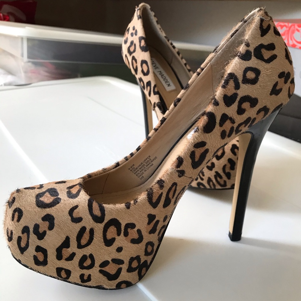 Steve Madden Calf Hair Designer Heels - Picture 1 of 6